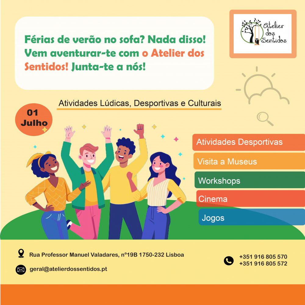 Atividades de Verão - Atelier dos Sentidos